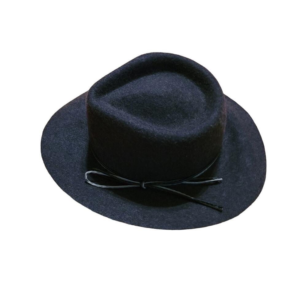 Michael Stars 100% Wool The Dreamer Black Wide Brim Fedora